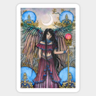 Night Bird Fantasy Fairy Art by Molly Harrison Sticker